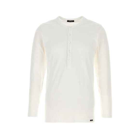 Tom Ford Men White Stretch Cotton T-Shirt